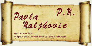 Pavla Maljković vizit kartica
